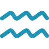 A graphic of two drawn waves